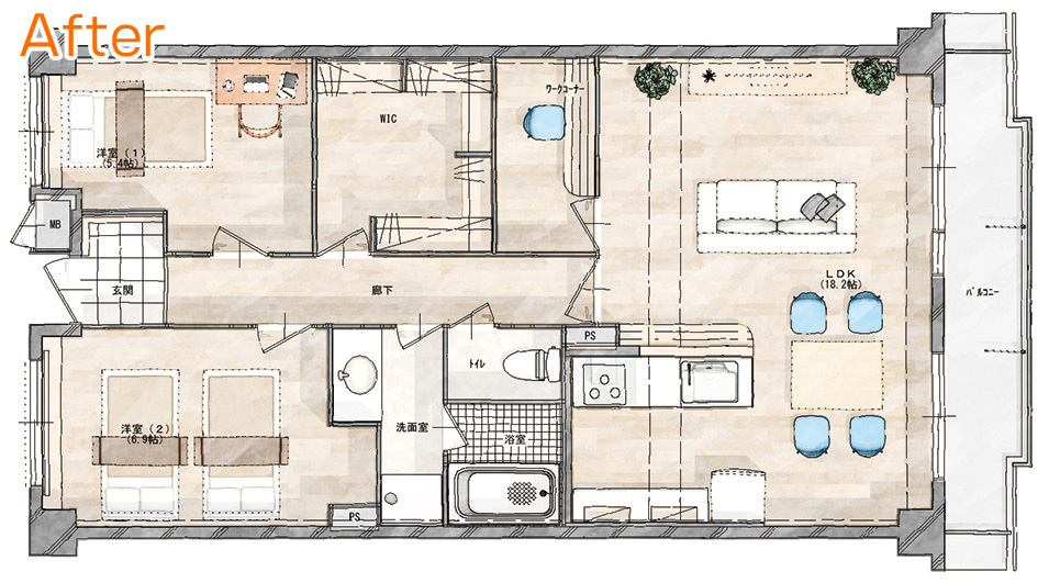 間取り図after