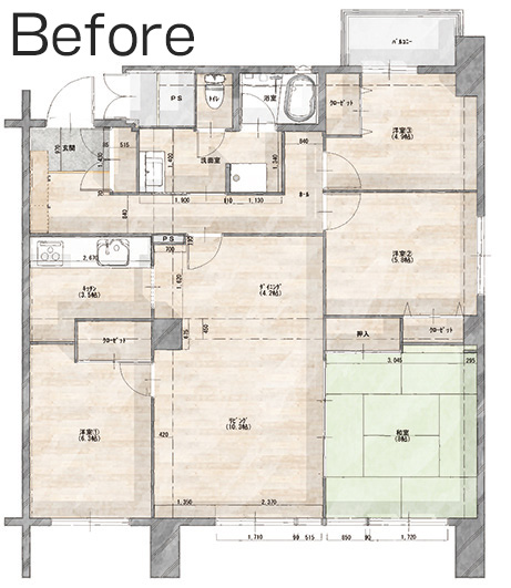 間取り図before