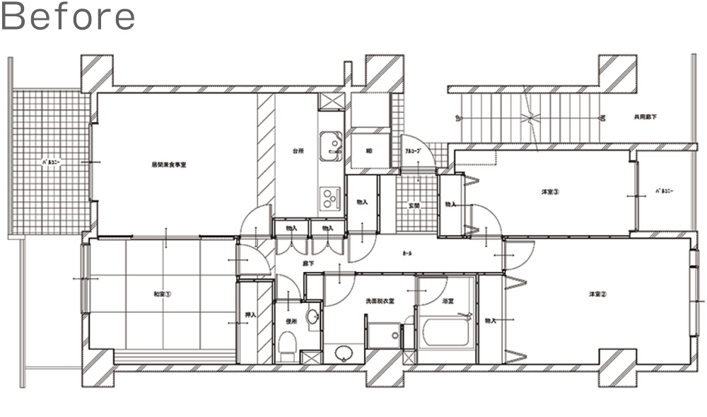 間取り図before