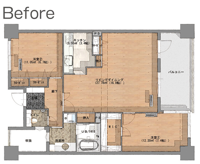 間取り図before