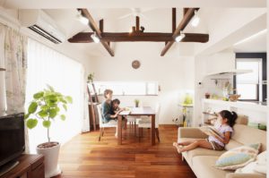 バルコニーと一体化するLDK