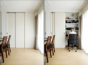 築56年マンションリノベ | お気に入りのワークスペース。想いの詰まった家具とともに