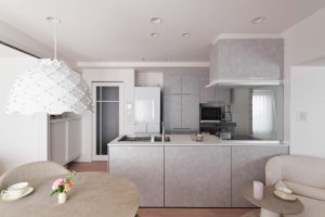 築24年マンションリノベ | 大人可愛いを極めた ホワイト×グレーのシンプルモダンハウス